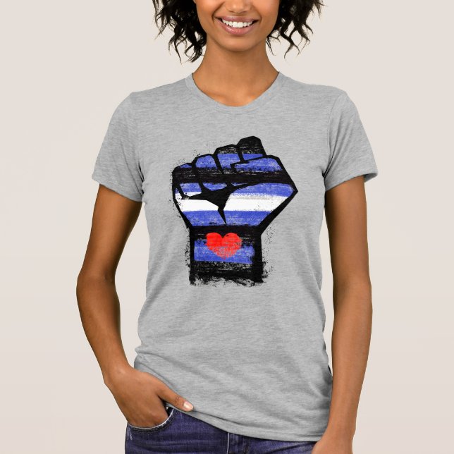Camiseta Punho Orgulho de Couro (Frente)