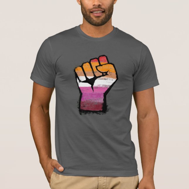 Camiseta Punho Orgulho Lésbico (Frente)