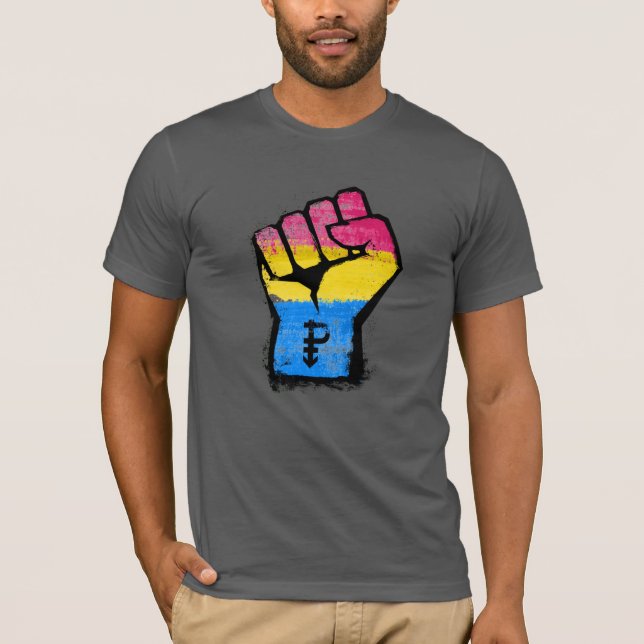 Camiseta Punho Orgulho Pansexual (Frente)