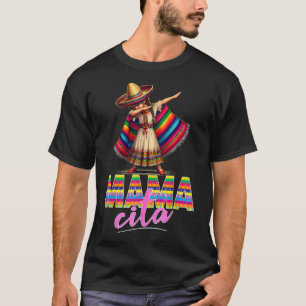Camiseta Punho Poncho Mexicano Sombrero Cinco De Maio Mamãe