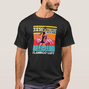 Camiseta Punição de Mulheres Flamingo Louco Animal Ave Femi