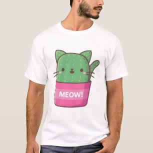 Camiseta Punição de Planta de Cacto de Gato Fofo