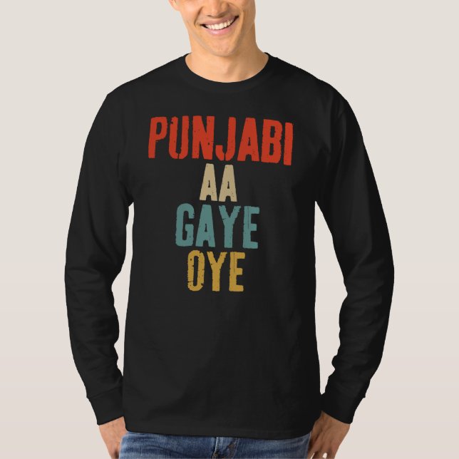 Camiseta PUNJABI AA GAYE OYE engraçado (Frente)
