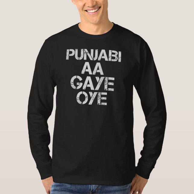 Camiseta PUNJABI AA GAYE OYE engraçado (Frente)