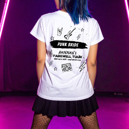 Camiseta Punk Bride Última Volta à Bachelorette de Banda Pu