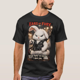 Camiseta Punk Bunny "Orelhas de Fúria" Arte de Motociclista
