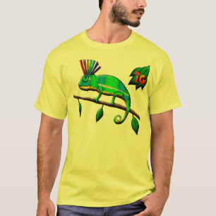 Camiseta Punk do camaleão - homens (amarelo)