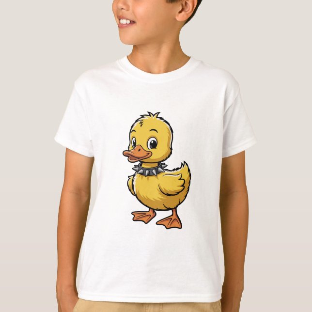 Camiseta Punk Duckling – Funny Rebel Animal Art (Frente)