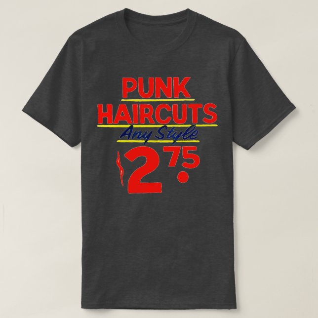 Camiseta PUNK HAIRCUTS Qualquer Estilo (Frente do Design)