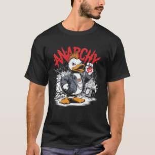 Camiseta Punk Homem Mulher Pato Rock Ducker Anarqu