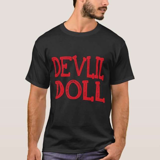 Camiseta Punk Kawaii Goth Pastel Devil Doll (Frente)