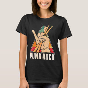 Camiseta Punk Music Retro Punk Rock Drums Perseguidores Dr.