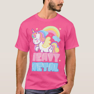 Camiseta Punk Musical do Rock de Metal do Unicórnio Pesado