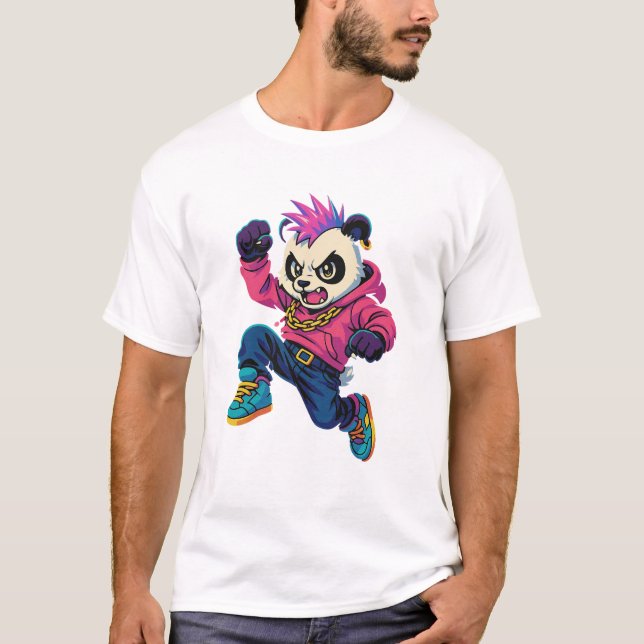 Camiseta Punk Panda Power (Frente)