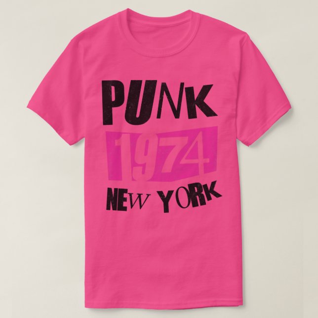 Camiseta Punk Rock 1974 Vintage (Frente do Design)