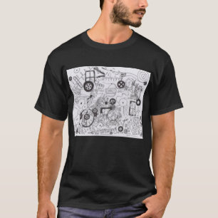 Camiseta Punk Rock Doodle #6 Collision Black