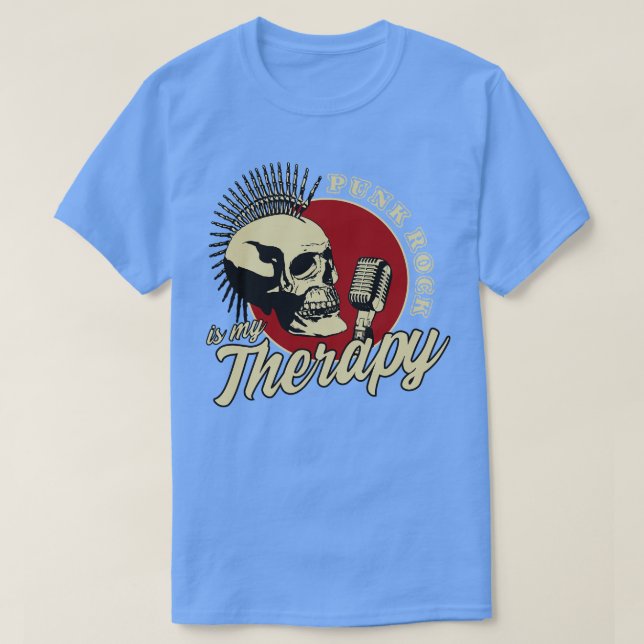 Camiseta Punk Rock É Minha Terapia (Frente do Design)