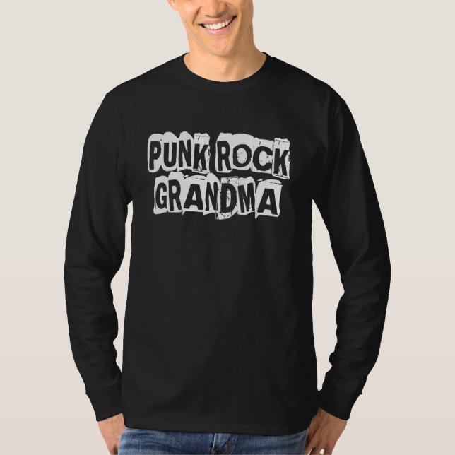 Camiseta Punk Rock  For Grandmother  Punk Rock Grandma (Frente)