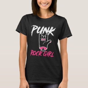 Camiseta Punk Rock Girl Punker Rocker Rock And Roll Music