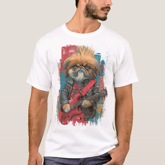Camiseta Punk Rock Pekingese ï¿½ Cão Rebelde (Frente)