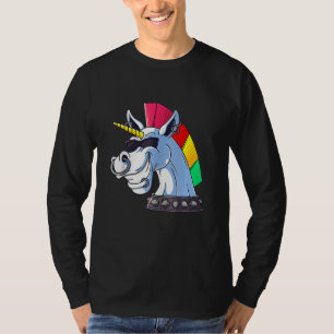 Camiseta Punk Unicorn Irônico Legal Música do Unicorn Punk
