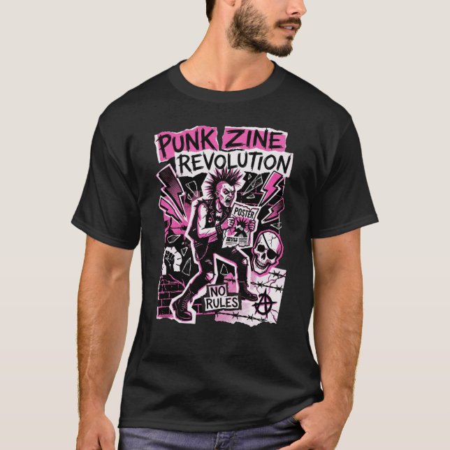 Camiseta Punk Zine Revolution – Sem Mestre Sem Reg (Frente)
