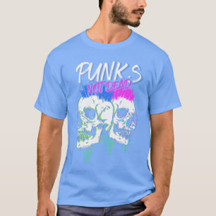 Camiseta Punks Não Estão Mortos Esqueletos Punker Rocker Pu