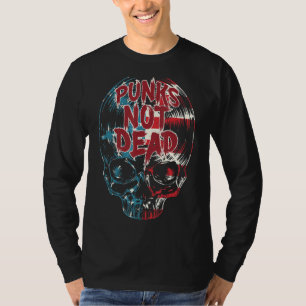 Camiseta Punks Not Morto Punk Rock Usa Flag Vinyl Record Lp