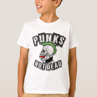 Punks Not Morto Skull Mohawk Punk Rock Rocker