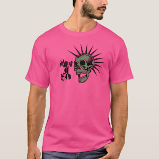 Camiseta Punks Not Morto Skull Pink Tee