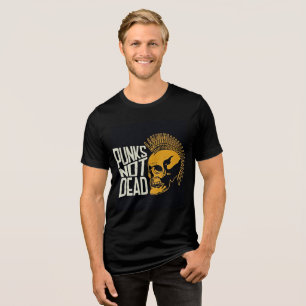 Camiseta Punks sem Morto - Tee Tri-Blend do Caveira Retroat