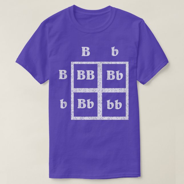 Camiseta Punnet Square Science Distressed Shirt - Genetics  (Frente do Design)