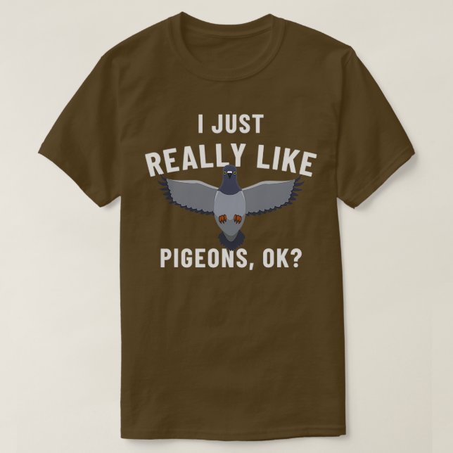 Camiseta Punny Pigeon Bird Lovers 1 (Frente do Design)