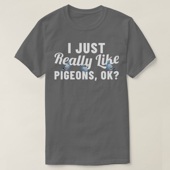 Camiseta Punny Pigeon Design Para Pássaros 16 (Frente do Design)