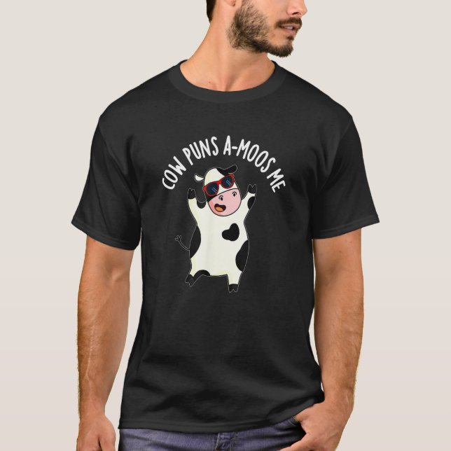 Camiseta Puns de Vaca Me Amoem  Puns de Animais (Frente)