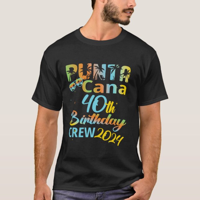 Camiseta Punta Cana aniversário de 40 anos Crew 2024 Happy  (Frente)