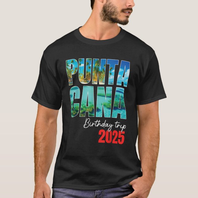Camiseta Punta Cana Birthday Trip 2025 Partido Dominicano C (Frente)