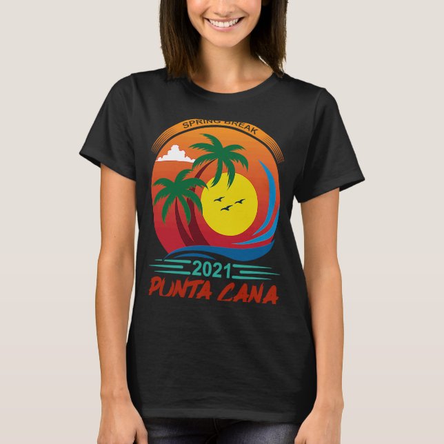 Camiseta Punta Cana Dominican Republic Holiday Beach Ocean (Frente)