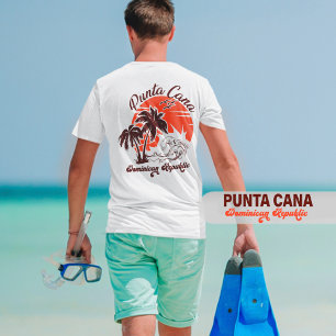 Camiseta Punta Cana Dominicana Retro Sunset Souvenir 60 ano