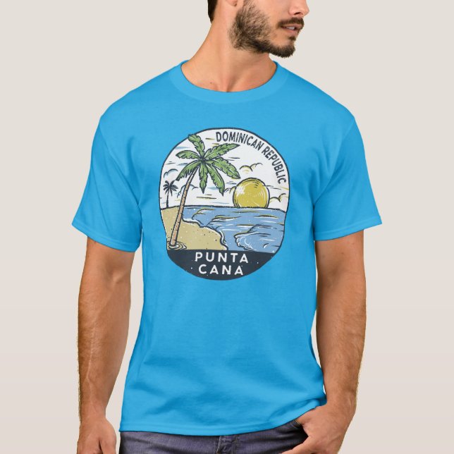 Camiseta Punta Cana República Dominicana Vintage (Frente)