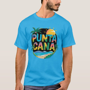 Camiseta Punta Cana Sunset Coloride Viagem Art Emblem