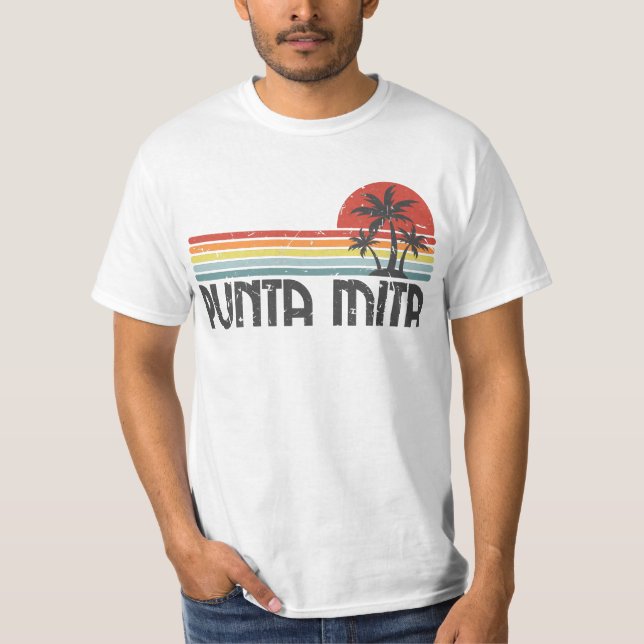 Camiseta Punta Mita México - Retro Sunset Vin - Praia Mexic (Frente)