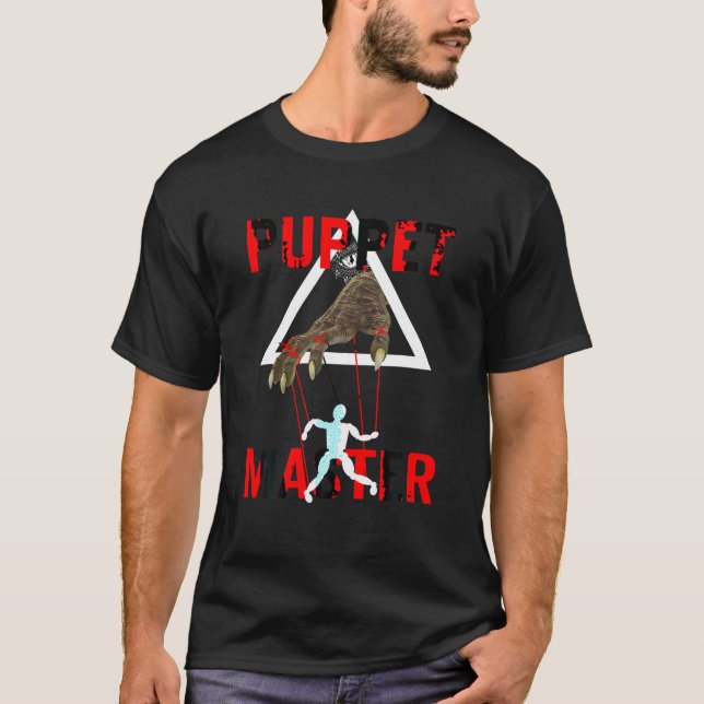 Camiseta Puppet Master Human Reptilian Anunnaki Marionette (Frente)