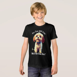 Camiseta Puppy Almond Ears Design de Cachorro Bonito -