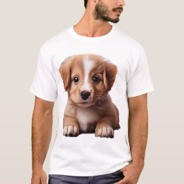 Camiseta Puppy Castanho Adorável