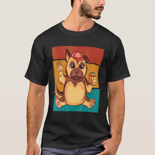 Camiseta Puppy com German shepherd (Frente)
