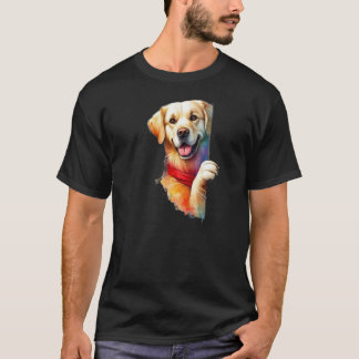 Camiseta Puppy de Esconde-Esconde: Alegria Dourada/Retrieve