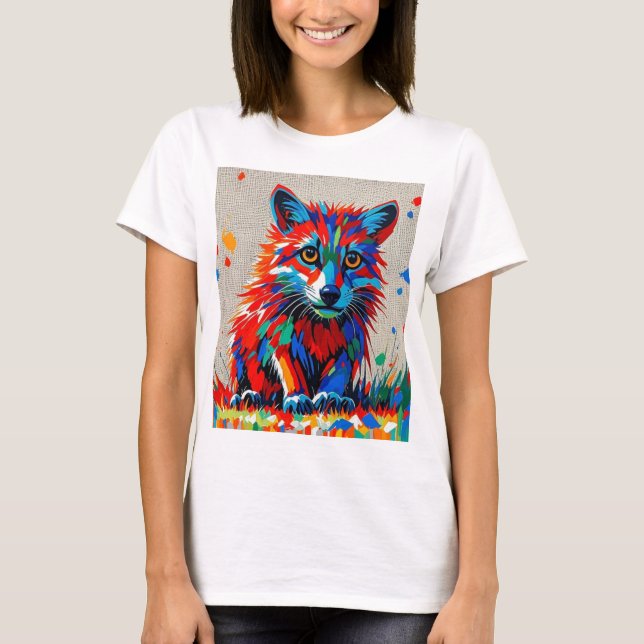 Camiseta Puppy Expressiva abstrato art design (Frente)