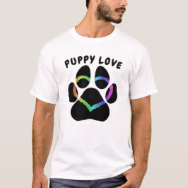 Camiseta Puppy Love Rainbow Heart