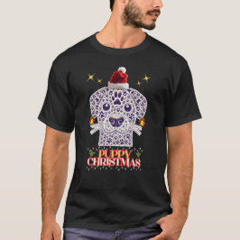Camiseta Puppy Natal - Design Festivo Do Cão